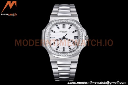 Patek Philippe - Nautilus Automatic 40mm 5711/1A Diamond SS/SS White PPF A324
