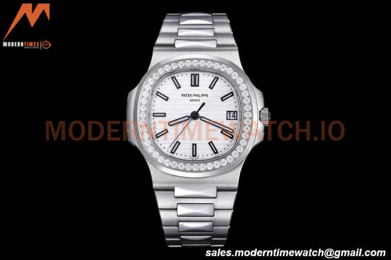 Patek Philippe - Nautilus Automatic 40mm 5711/1A Diamond SS/SS White PPF A324