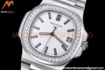 Patek Philippe - Nautilus Automatic 40mm 5711/1A Diamond SS/SS White PPF A324