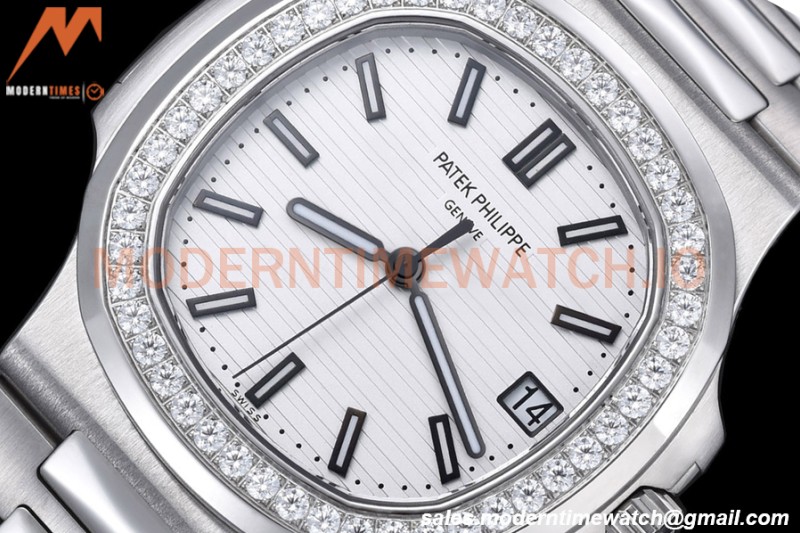 Patek Philippe - Nautilus Automatic 40mm 5711/1A Diamond SS/SS White PPF A324