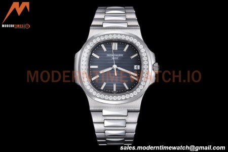 Patek Philippe - Nautilus Automatic 40mm 5713/1G Diamond SS/SS Navy PPF A324