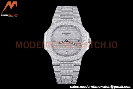 Patek Philippe - Nautilus Automatic 40mm 5719/1G SS/SS Full Diamond PPF A324