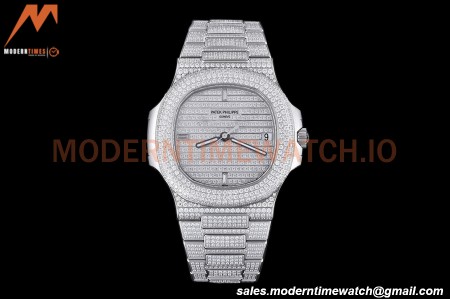 Patek Philippe - Nautilus Automatic 40mm 5719/1G SS/SS Full Diamond PPF A324