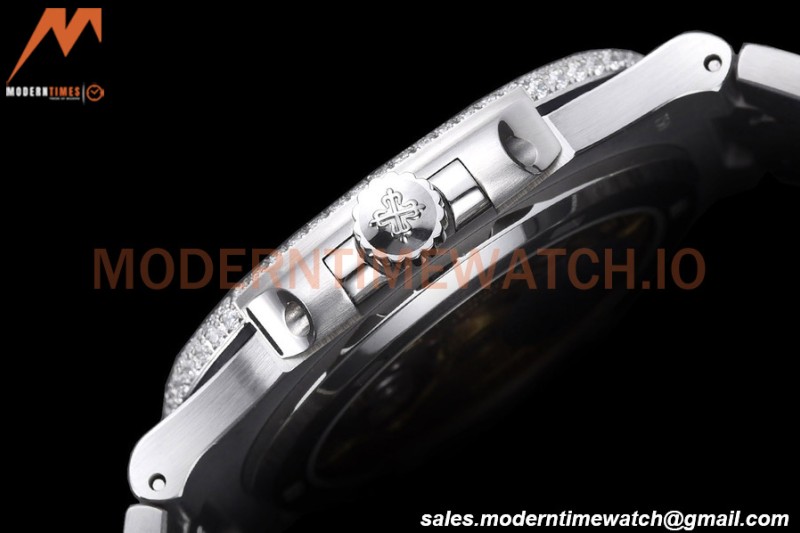 Patek Philippe - Nautilus Automatic 40mm 5719/1G SS/SS Full Diamond PPF A324