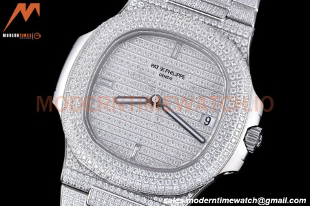 Patek Philippe - Nautilus Automatic 40mm 5719/1G SS/SS Full Diamond PPF A324