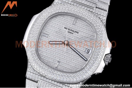 Patek Philippe - Nautilus Automatic 40mm 5719/1G SS/SS Full Diamond PPF A324