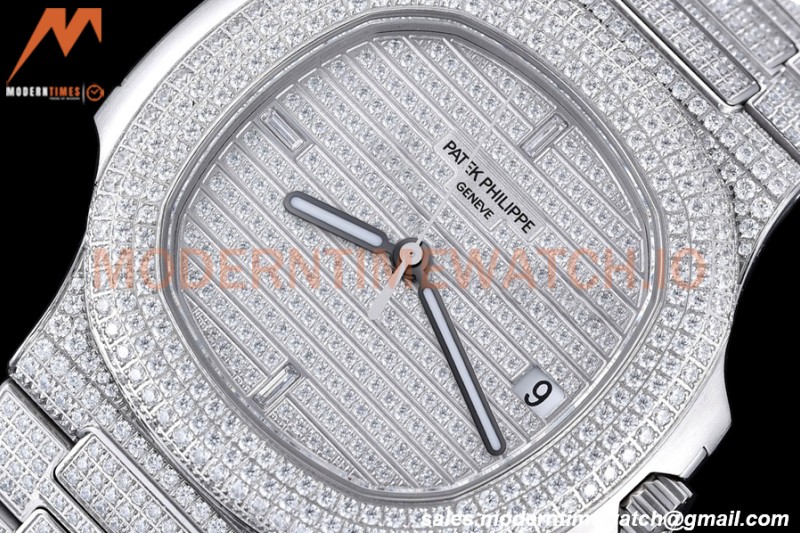 Patek Philippe - Nautilus Automatic 40mm 5719/1G SS/SS Full Diamond PPF A324
