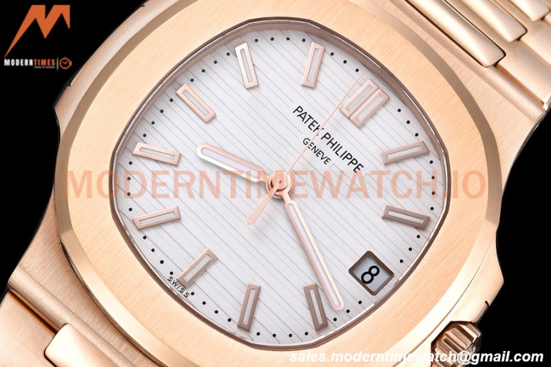 Patek Philippe - Nautilus Automatic 40mm 5711R RG/RG White PPF A324