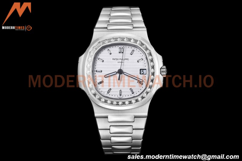 Patek Philippe - Nautilus Automatic 40mm 5711/110P Diamond SS/SS Wht/Dia PPF A324