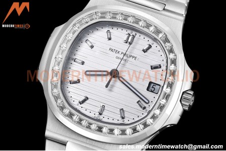 Patek Philippe - Nautilus Automatic 40mm 5711/110P Diamond SS/SS Wht/Dia PPF A324