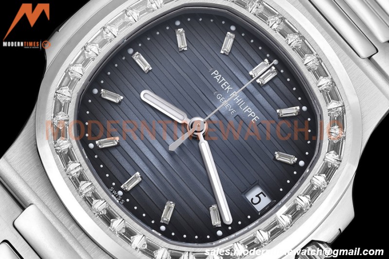Patek Philippe - Nautilus Automatic 40mm 5713/1G Diamond SS/SS Blue/Diam PPF A324