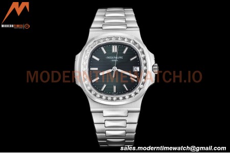 Patek Philippe - Nautilus Automatic 40mm 5711/1300A Diamond SS/SS Green PPF A324