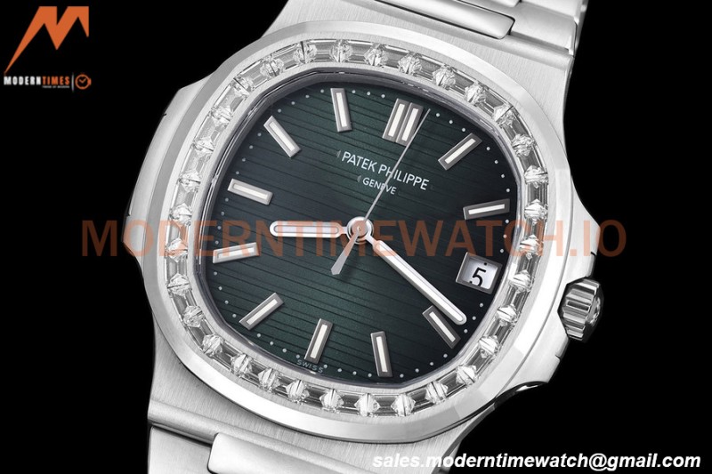 Patek Philippe - Nautilus Automatic 40mm 5711/1300A Diamond SS/SS Green PPF A324