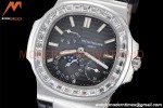 Patek Philippe - Nautilus Moon Phase 5722G 40mm Diamond SS/LE Blue PPF A240