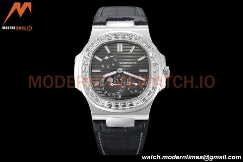 Patek Philippe - Nautilus Moon Phase 5722G 40mm Diamond SS/LE Grey PPF A240