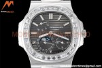 Patek Philippe - Nautilus Moon Phase 5722G 40mm Diamond SS/LE Grey PPF A240