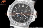 Patek Philippe - Nautilus Moon Phase 5722G 40mm Diamond SS/LE Grey PPF A240