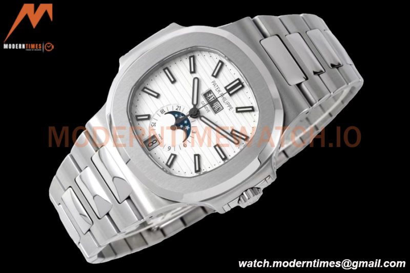 Patek Philippe - Nautilus 40.5mm Annual Calendar 5726/1A SS/SS White PPF A324