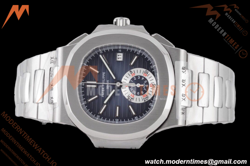 Patek Philippe - Nautilus Chronograph 5980 SS/SS Blue 3KF V2 A7750 Mod