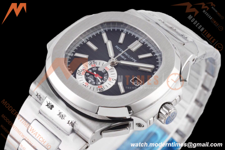 Patek Philippe - Nautilus Chronograph 5980 SS/SS Black 3KF V2 A7750 Mod