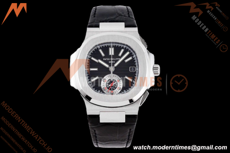 Patek Philippe - Nautilus Chronograph 5980 SS/SS Black 3KF V2 A7750 Mod