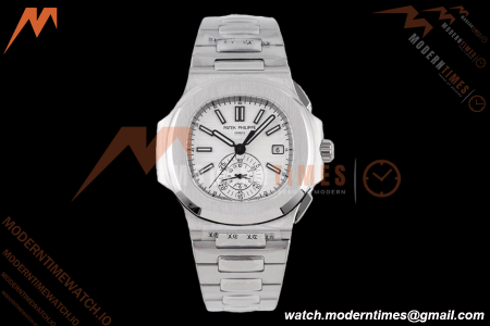 Patek Philippe - Nautilus Chronograph 5980 SS/SS White 3KF V2 A7750 Mod