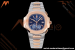 Patek Philippe - Nautilus Chronograph 5980 RG/SS Blue 3KF V2 A7750 Mod