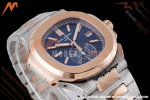 Patek Philippe - Nautilus Chronograph 5980 RG/SS Blue 3KF V2 A7750 Mod