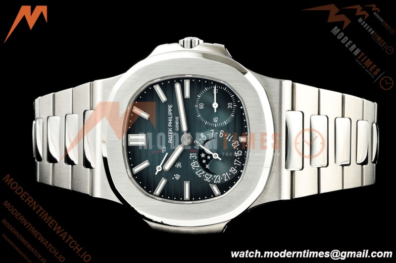 Patek Philippe - Nautilus 5712/1A 40mm SS/SS Blue/Stk VAF Customized Super Engraved A240