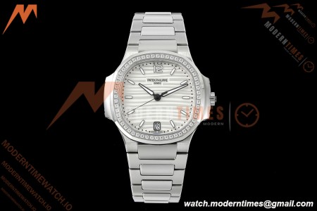 Patek Philippe - Nautilus Ladies 7118 35mm SS/SS Wht/Stk Diamonod 3KF DD324 | 파텍 필립 - 노틸러스 레이디스 7118 35mm SS/SS 화이트/스틸 다이아몬드 3KF DD324