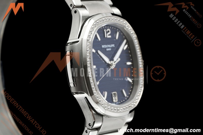 Patek Philippe - Nautilus Ladies 7118 35mm SS/SS Blu/Stk Diamonod 3KF DD324