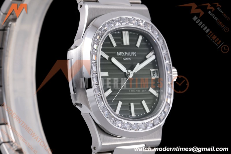 Patek Philippe - Nautilus Automatic 40mm 5711/1300A SS/SS Diamond Green Dial DDF DD330 | 파텍 필립 - 노틸러스 오토매틱 40mm 5711/1300A SS/SS 다이아몬드 그린 다이얼 DDF DD330