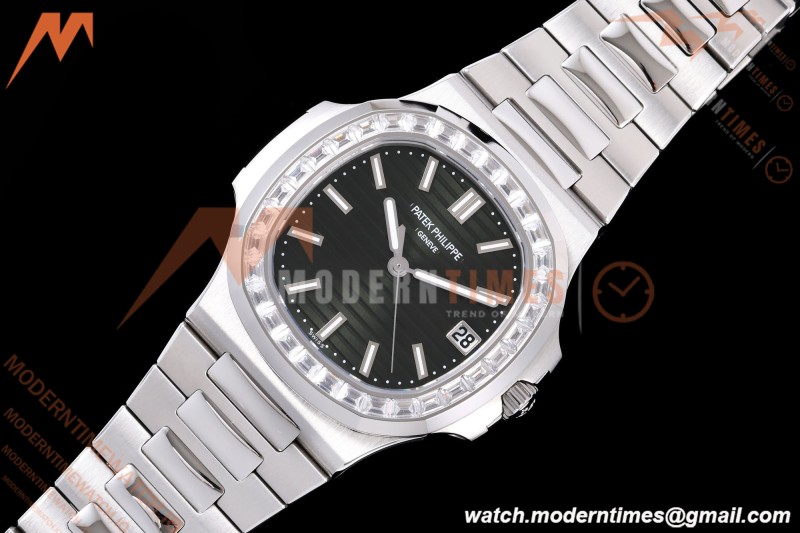Patek Philippe - Nautilus Automatic 40mm 5711/1300A SS/SS Diamond Green Dial DDF DD330 | 파텍 필립 - 노틸러스 오토매틱 40mm 5711/1300A SS/SS 다이아몬드 그린 다이얼 DDF DD330