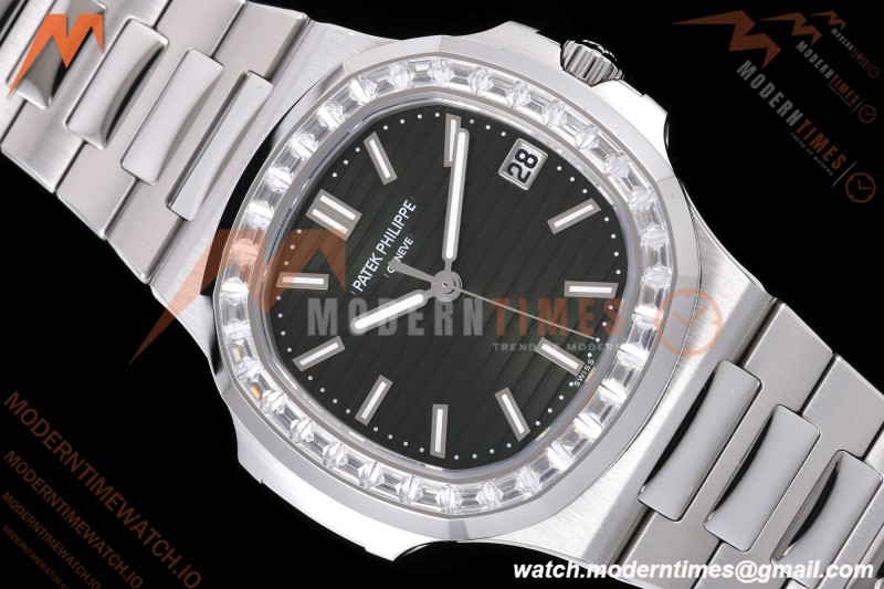 Patek Philippe - Nautilus Automatic 40mm 5711/1300A SS/SS Diamond Green Dial DDF DD330 | 파텍 필립 - 노틸러스 오토매틱 40mm 5711/1300A SS/SS 다이아몬드 그린 다이얼 DDF DD330