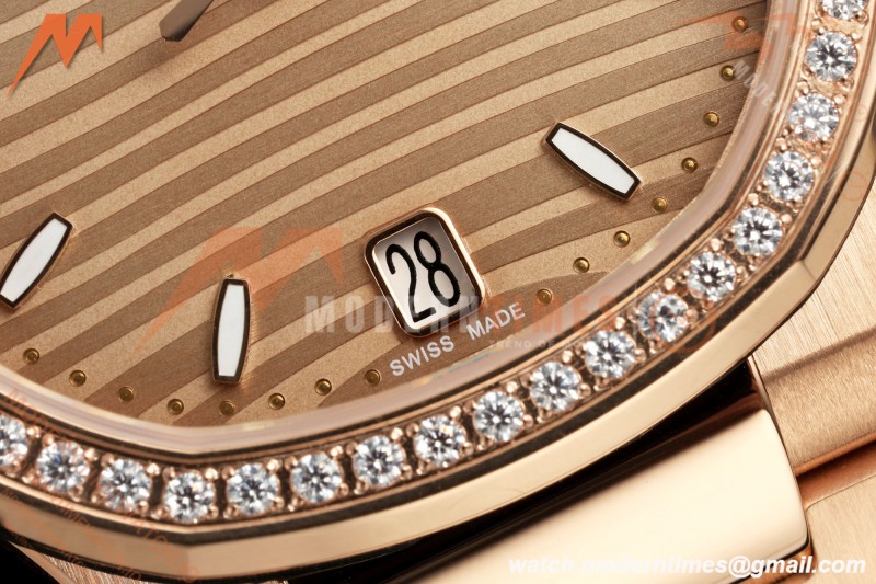 Patek Philippe - Nautilus Ladies 7118 35mm RG/DIA Champ/Stk DDF DD324