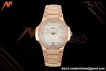 Patek Philippe - Nautilus Ladies 7118 35mm RG/DIA Wht/Stk DDF DD324 | 파텍 필립 - 노틸러스 레이디스 7118 35mm 로즈 골드/다이아 화이트/바 인덱스 DDF DD324