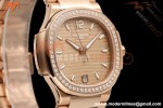 Patek Philippe - Nautilus Ladies 7118 35mm RG/DIA Champ/Stk DDF DD330