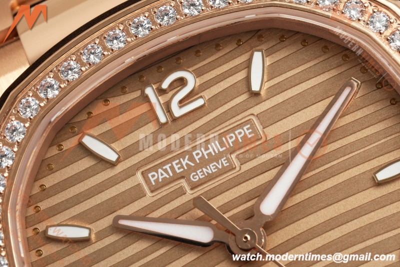 Patek Philippe - Nautilus Ladies 7118 35mm RG/DIA Champ/Stk DDF DD330
