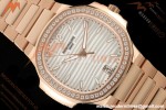 Patek Philippe - Nautilus Ladies 7118 35mm RG/DIA Wht/Stk DDF DD330