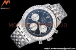 Breitling - Navitimer Chronograph B01 43mm SS/SS Blue/Wht BLS A7750 Mod