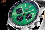 Breitling - Navitimer Chronograph B01 43mm SS/LE Green/Blk BLS A7750 Mod