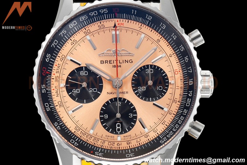 Breitling - Navitimer Chronograph B01 43mm SS/LE Champange/Blk BLS A7750 Mod