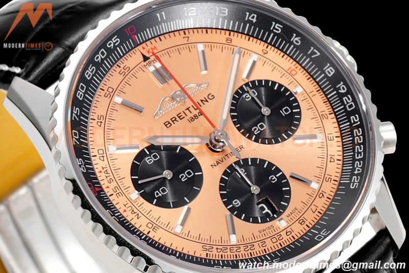 Breitling - Navitimer Chronograph B01 43mm SS/LE Champange/Blk BLS A7750 Mod