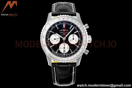 Breitling - Navitimer Chronograph B01 43mm SS/LE Blk/Blk BLS A7750 Mod