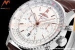Breitling - Navitimer Chronograph B01 43mm SS/LE Wht/Stk BLS A7750 Mod