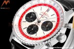 Breitling - Navitimer Chronograph B01 43mm SS/LE Wht/Stk Boeing 747 BLS A7750 Mod