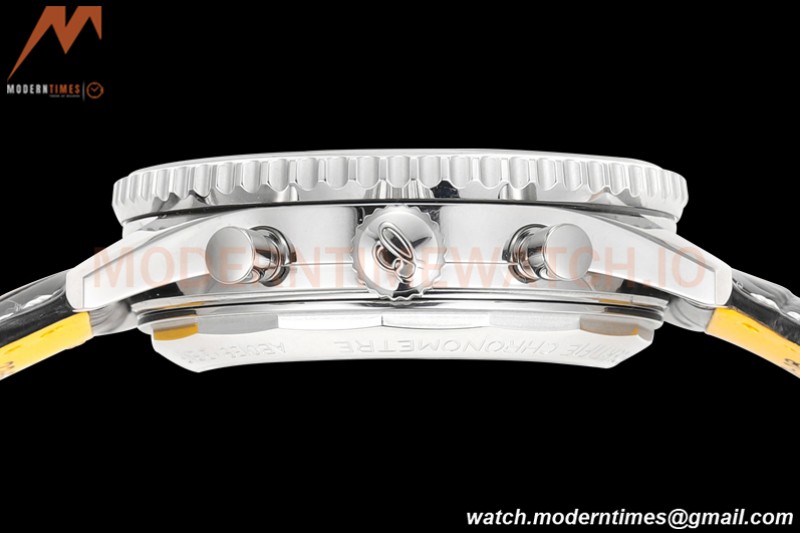 Breitling - Navitimer Chronograph B01 43mm SS/LE Wht/Stk Boeing 747 BLS A7750 Mod