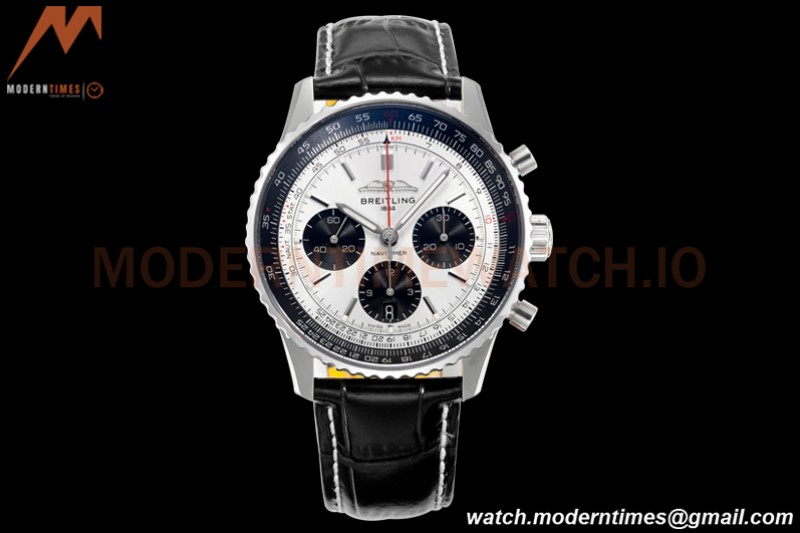 Breitling - Navitimer Chronograph B01 43mm SS/LE Silv/Stk BLS A7750 Mod