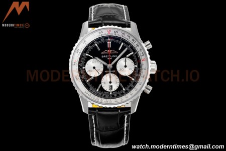 Breitling - Navitimer Chronograph B01 43mm SS/LE Blk/Stk BLS A7750 Mod