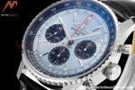 Breitling - Navitimer Chronograph B01 43mm SS/LE Ice Blue/Stk BLS A7750 Mod